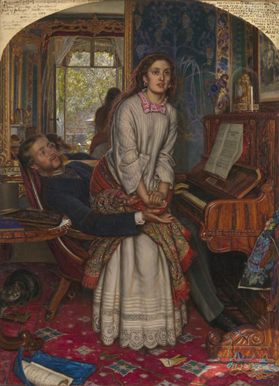  Based on The Awakening Conscience by William Holman Hunt (1827 – 1910), a painting depicting a man and his mistress.
